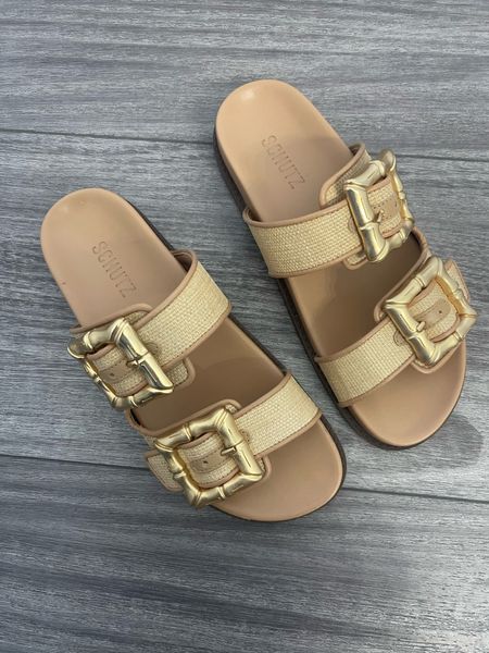 Flat Birkenstock style sandals with gold bamboo buckles 

#LTKSeasonal #LTKOver40 #LTKShoeCrush