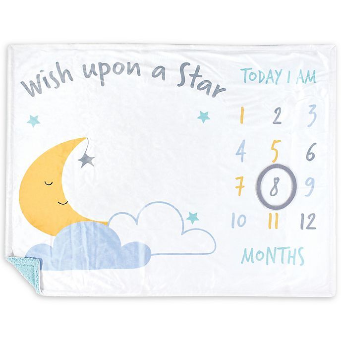 Hudson Baby Wish Upon a Star Milestone Baby Blanket in Yellow | buybuy BABY