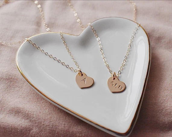 Lovely. Heart Gold Filled Customized Necklace | Etsy | Etsy (US)