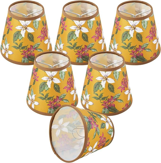 JIANGYUN Mini Lamp Shade Chandelier Shades Set of 6，Fabric shade for Wall Lamp，Chandelier Sha... | Amazon (US)
