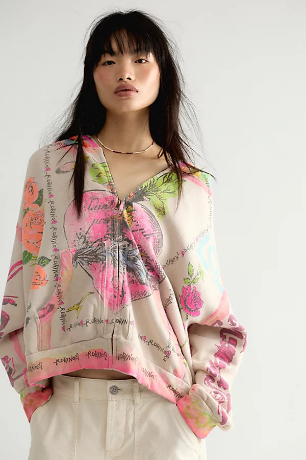 Magnolia Pearl Awaken Sleeping Heart Isola Zip-Up | Free People (Global - UK&FR Excluded)
