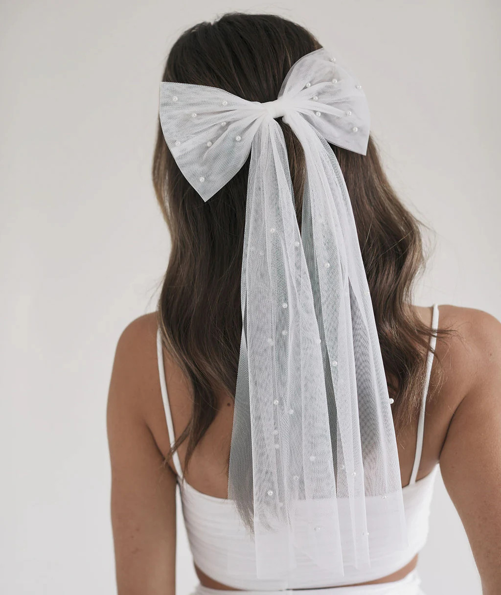 Pearl Bride Hair Bow | Six Stories