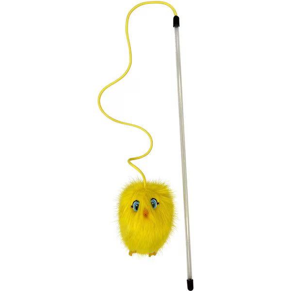 KONG Chirpz Chick Cat Teasers Wands Toy with Catnip, Yellow | Chewy.com