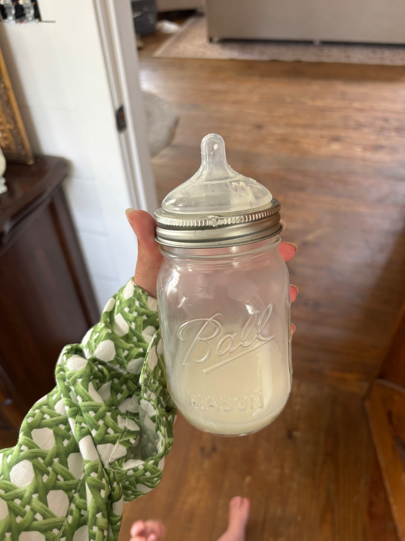 mason jar bottle nipples i use💚
fits with a regular mason jar lid band! 

#LTKBaby #LTKBump #LTKKids