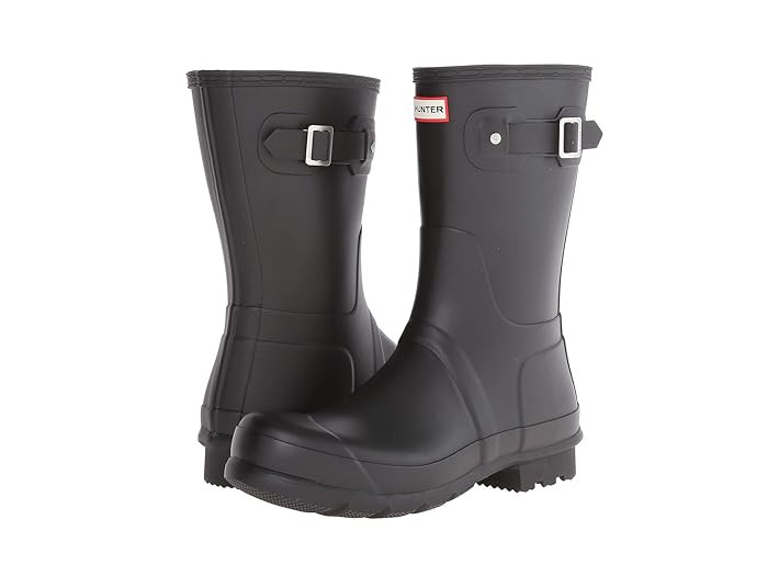 Hunter Original Short Rain Boots (Black) Men's Rain Boots | Zappos