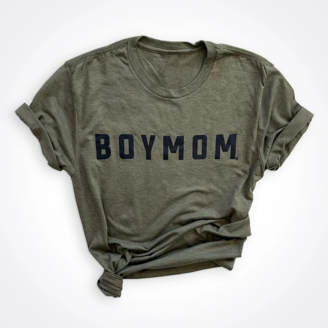 Boymom® Military Green Modern Shirt, Boy Mom Gift, Boymom, Mom of Boy, Mom of Boys Shirt, Gift f... | Etsy (US)