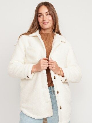 Cozy Sherpa Shacket for Women | Old Navy (US)