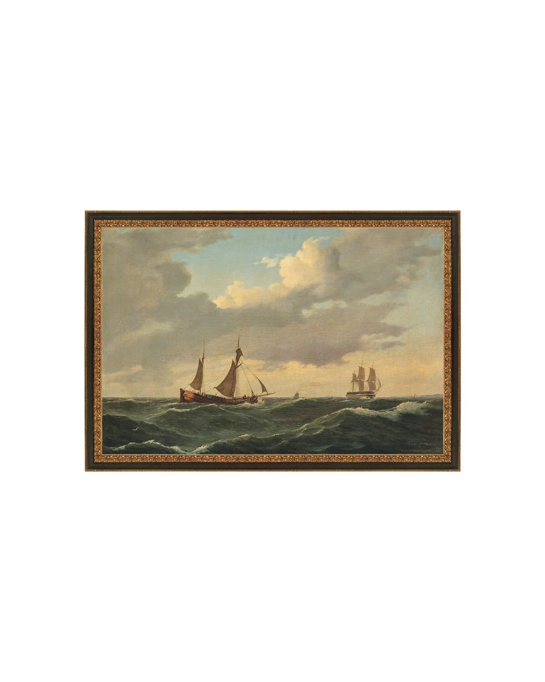 ART PRINT Giclee | Sailboat Painting Printed and Shipped | Coastal Wall Art Prints | Antique Seas... | Etsy (US)