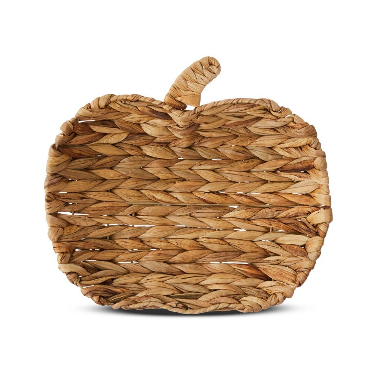 Harvest Pumpkin Wicker Tray, 12 in x 11.25 in, by Way To Celebrate | Walmart (US)