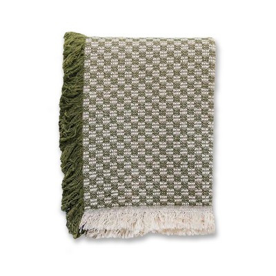 Creative Products Checkered Green 46 x 67 Woven Throw | Target