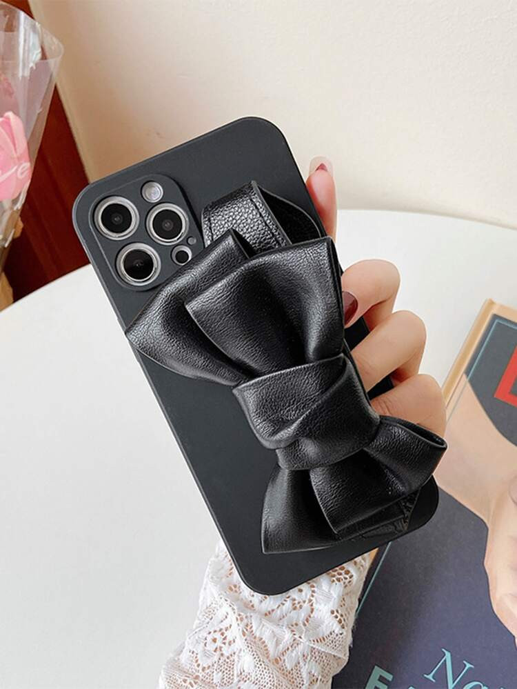 Bowknot Hand Strap Phone Case | SHEIN