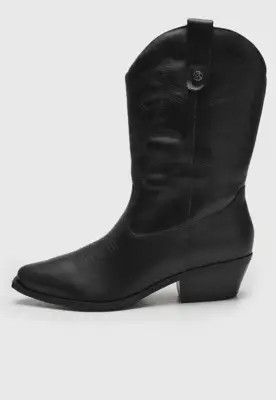 Bota Western Bottero Cano Médio Preta | Dafiti (BR)
