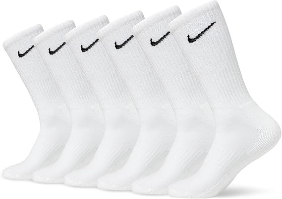 Nike Unisex Adult Everyday Cushioned Training Crew Socks (6 Pairs) | Amazon (US)