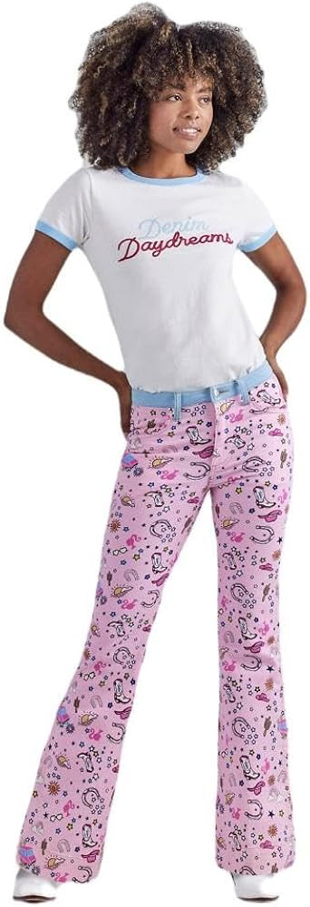 Wrangler x Barbie Women's Retro High Rise Pink Trouser Jean | Amazon (US)