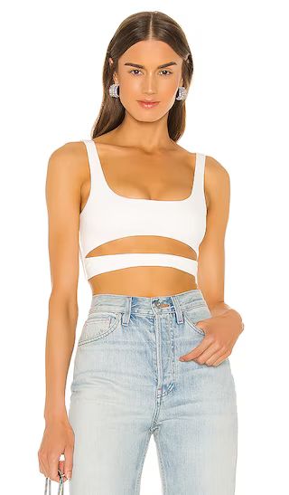 Montee Crop Top in White | Revolve Clothing (Global)