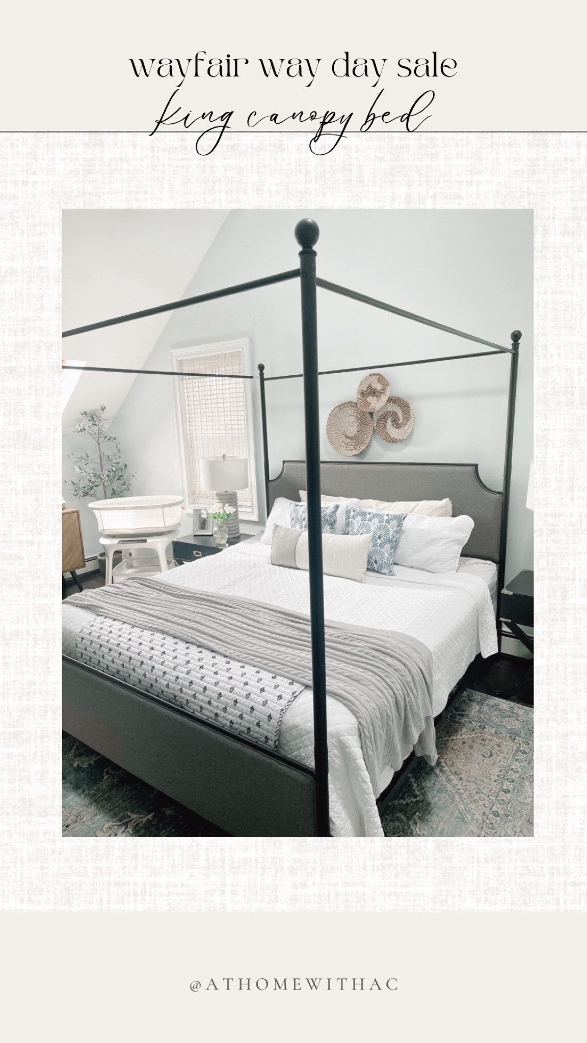 King canopy bed, way day wayfair sale 

#LTKstyletip #LTKhome #LTKsalealert