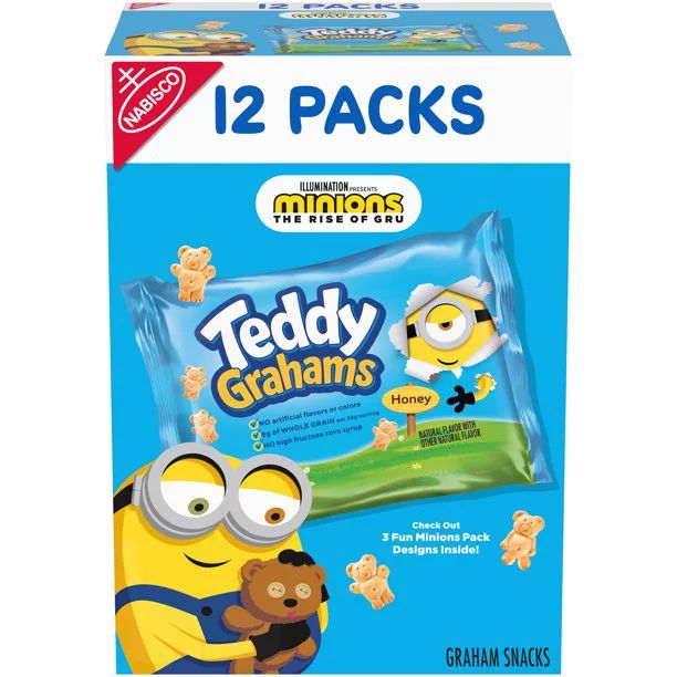 Teddy Grahams Honey Graham Snacks, 12 Snack Packs | Walmart (US)