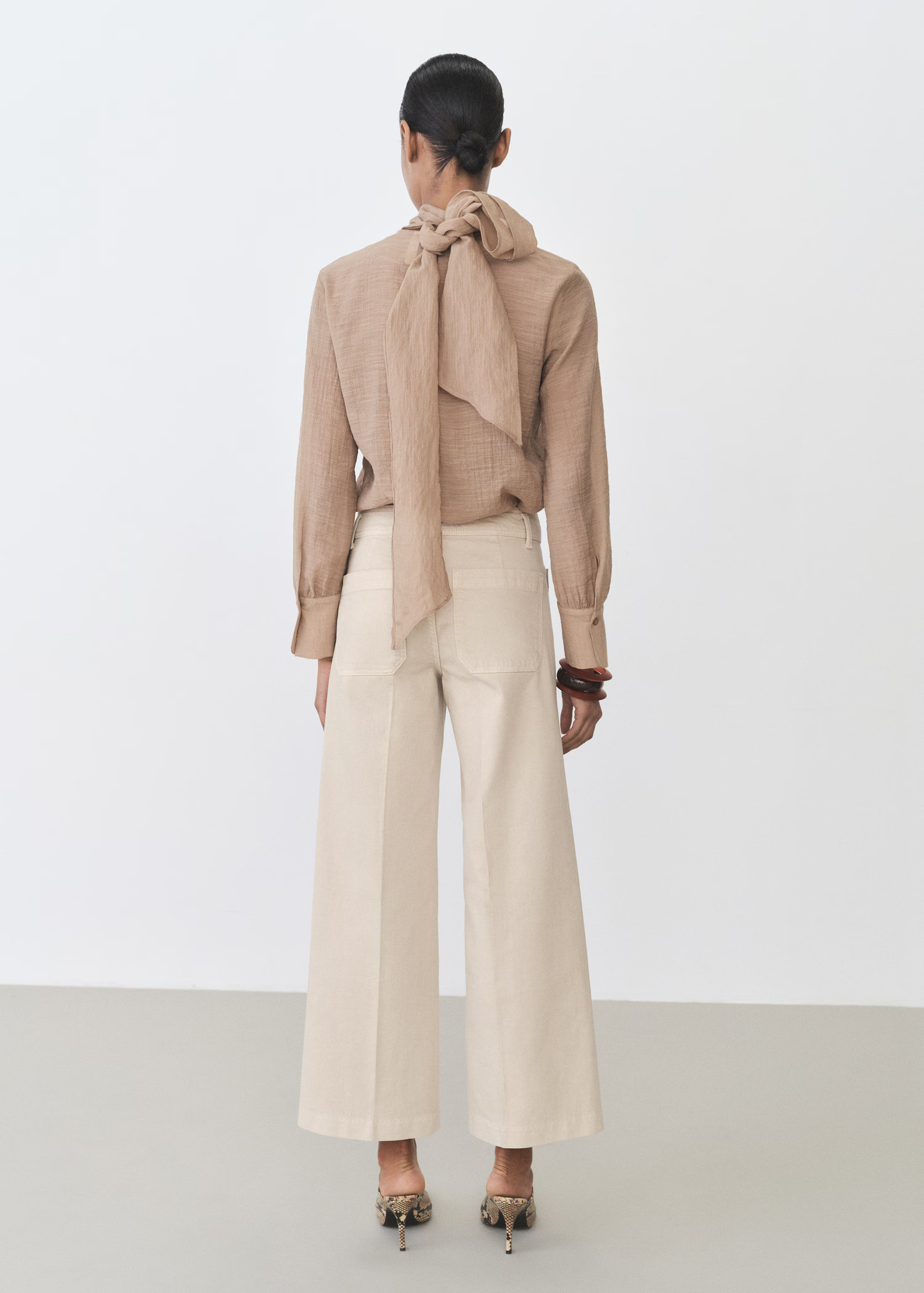 Wideleg jeans with pockets - Women | MANGO United Kingdom | MANGO (UK)