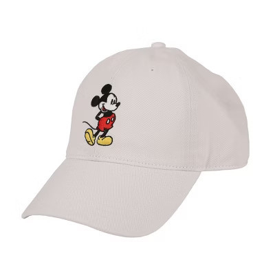 Disney Mickey Mouse Character Art White Unstructured Baseball Cap | Target