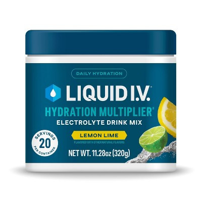 Liquid I.V. Lemon Lime Hydration Multiplier Multi-Serve Tub Sports Drink - 20 Servings/11.29oz: Non-Caffeinated Powdered Formula | Target