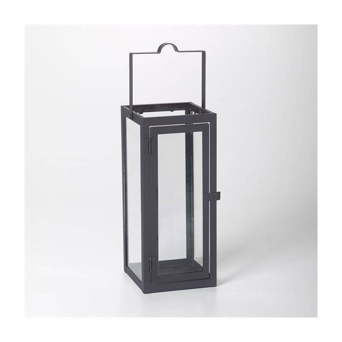 12" Marco Glass Metal Outdoor Lantern with Open Top Black - Smart Living | Target