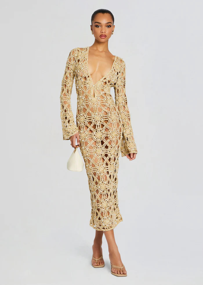 Yesly Knit Crochet Dress | Retrofete