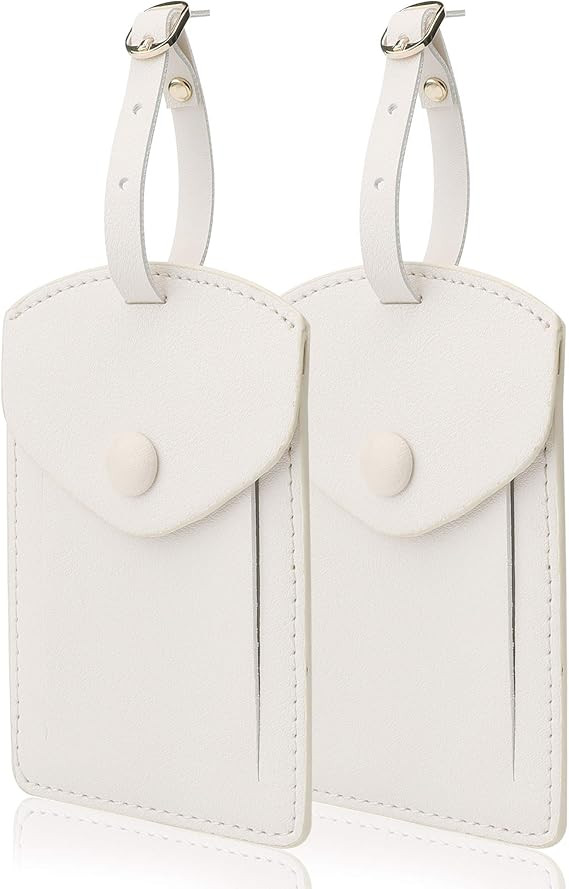 Kevancho Leather Smart Luggage Tags for Men Women, Suitcase Labels Baggage Tote Bag Tag ID Tags w... | Amazon (US)
