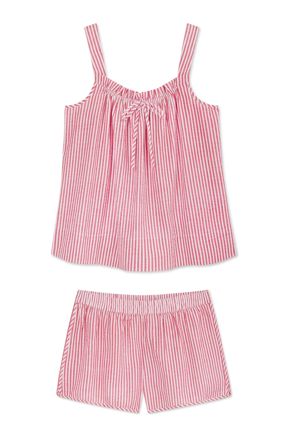 Alice Shorts Set in Cardinal Seersucker | Lake Pajamas