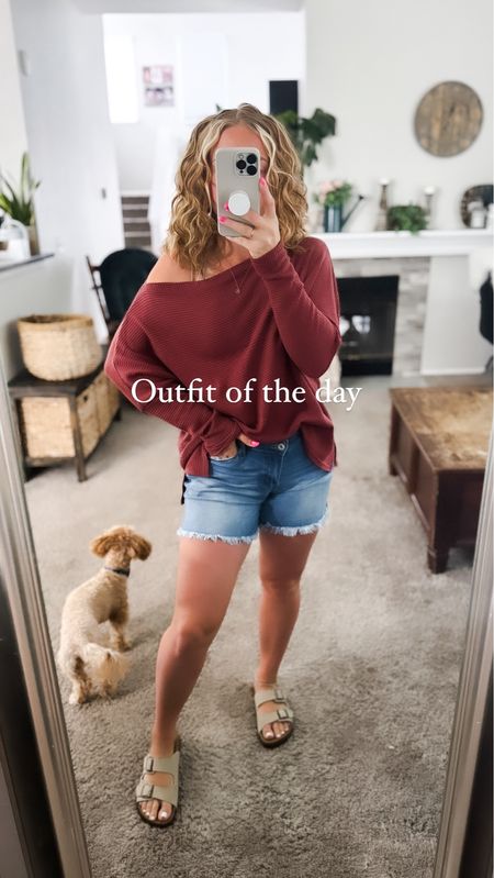 Casual summer outfit of the day with an oversized lightweight off the shoulder sweater, mom friendly jean shorts, and Birkenstock like sandals (sized up a half size on these), wearing a small in the sweater

// Summer outfits 2024, jorts, summer sweater, mom outfit ideas, summer outfit amazon, Amazon outfit ideas, casual outfit ideas, spring outfit inspo, casual fashion, amazon summer fashion, amazon casual outfit, cute casual outfit, outfit inspo, outfits amazon, outfit ideas, amazon shoes, Amazon bag, purse, size 4-6, casual summer outfits, casual outfit ideas everyday, summer fashion #ltkfindsunder100 

#LTKShoeCrush #LTKFindsUnder50 #LTKStyleTip