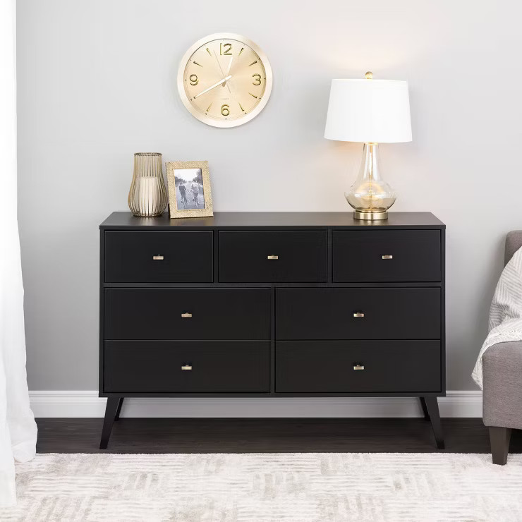 7 Drawer Milo Mid-Century Modern Dresser - Prepac | Target