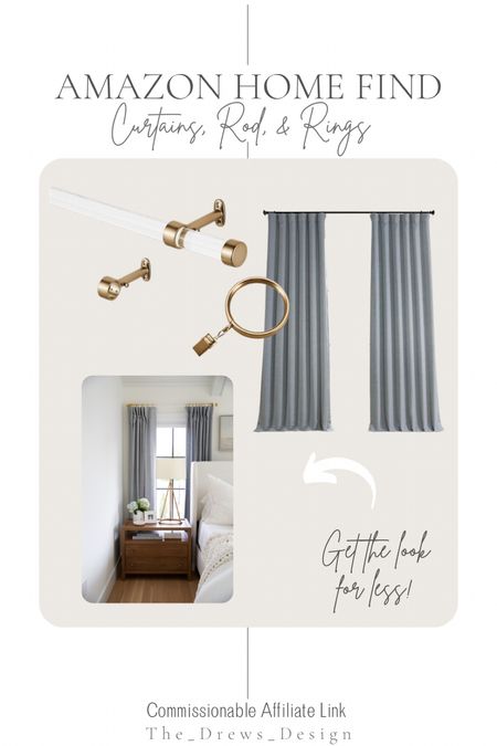 Get the look for less! I found these faux linen curtains and acrylic & brass curtains rod and rings from Amazon that are a great look-for-less of my bedroom curtains. 

#LTKsalealert #LTKstyletip #LTKhome