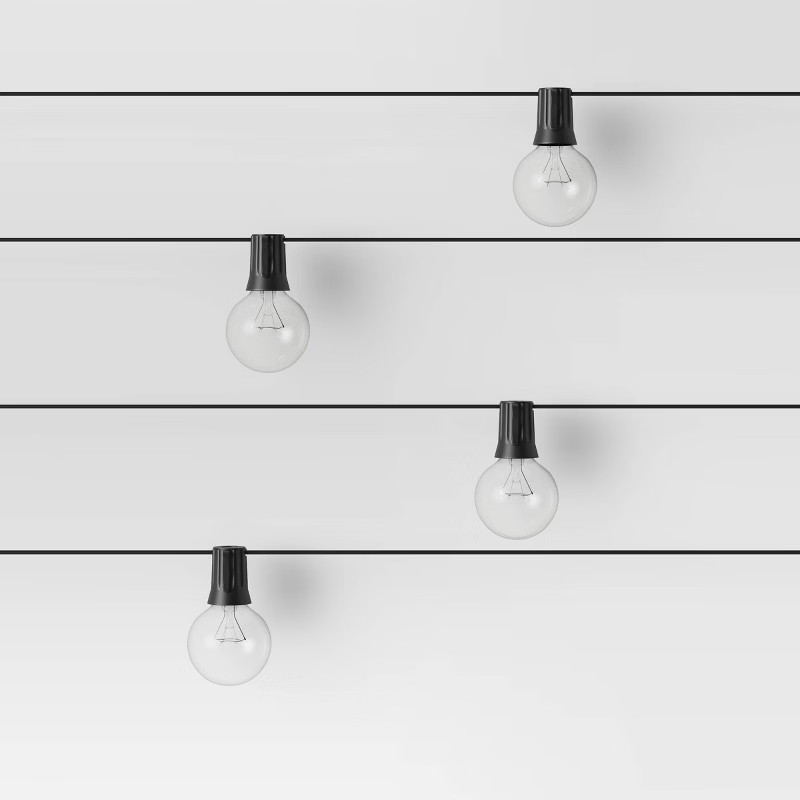 20ct Incandescent Outdoor String Lights G40 Clear Bulbs - Room Essentials | Target