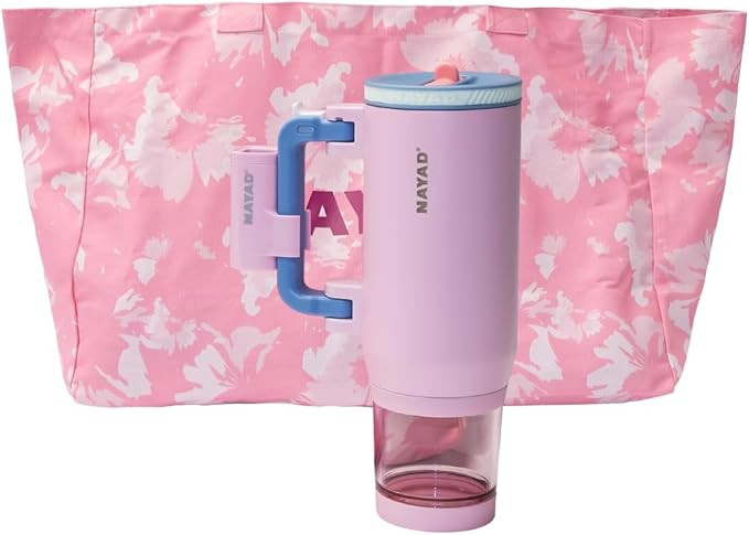 Insulated Tumbler with Foldable Handle & Detachable Snack Box - 23oz Stainless Steel Travel Mug w... | Amazon (US)