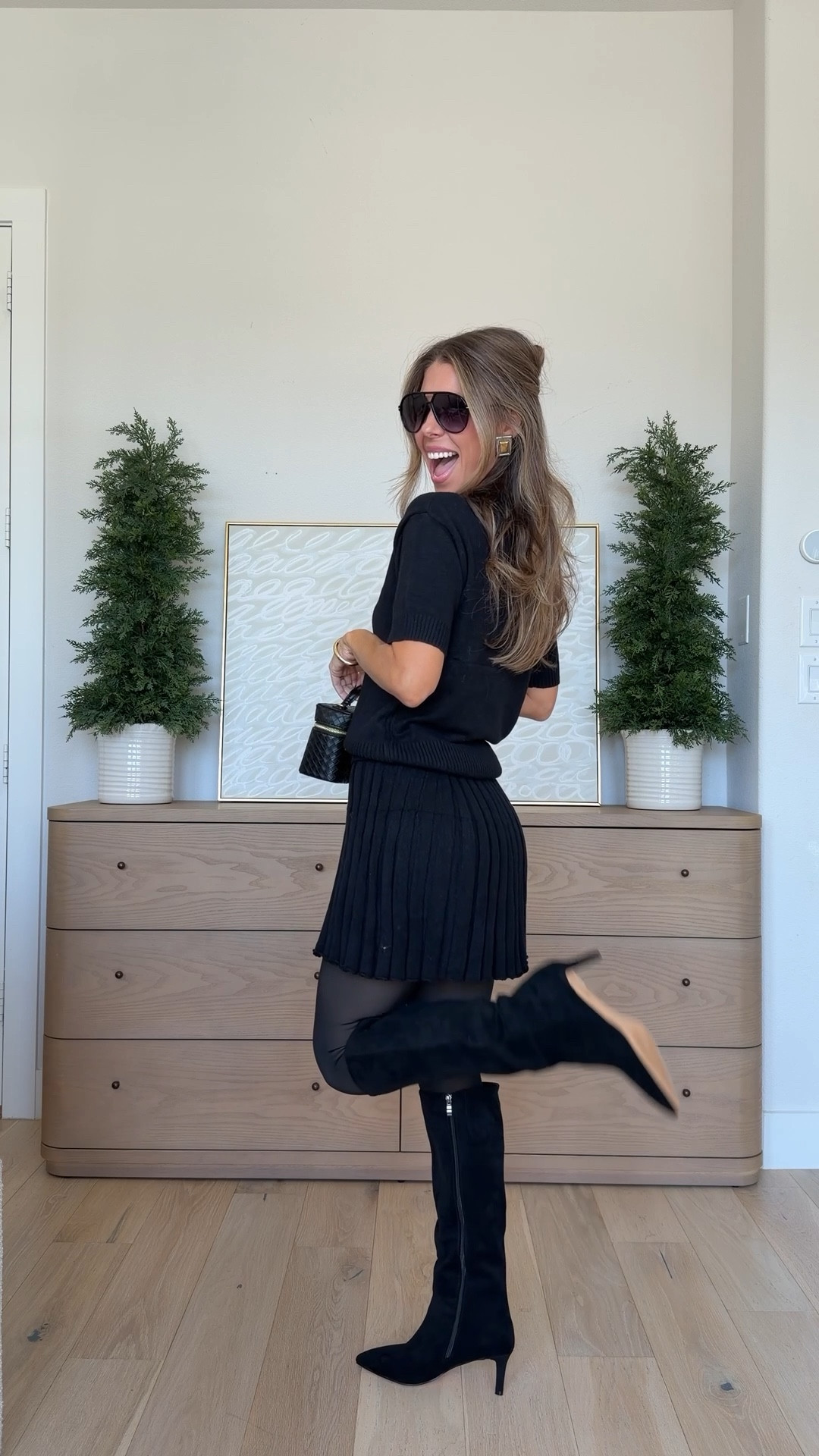 Cutest Amazon sweater and skirt set!! True to size! Boots tights and all accessories are Amazon too!! 

#LTKGiftGuide #LTKCyberWeek #LTKHoliday