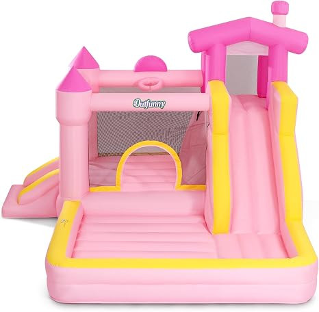 Inflatable Bounce House, Pink Bouncy House for Kids Girls 3-12 with Slide, Outdoor & Indoor, 450W... | Amazon (US)