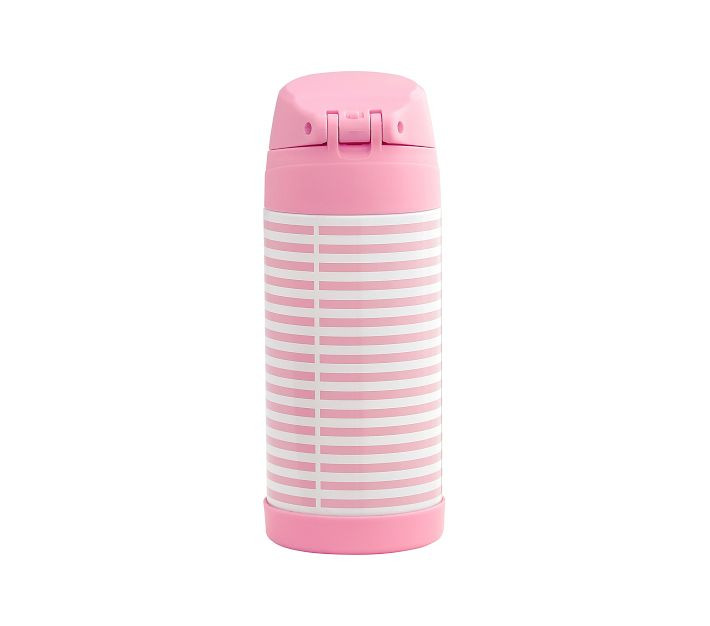 Mackenzie Bright Pink Seersucker Water Bottle | Pottery Barn Kids