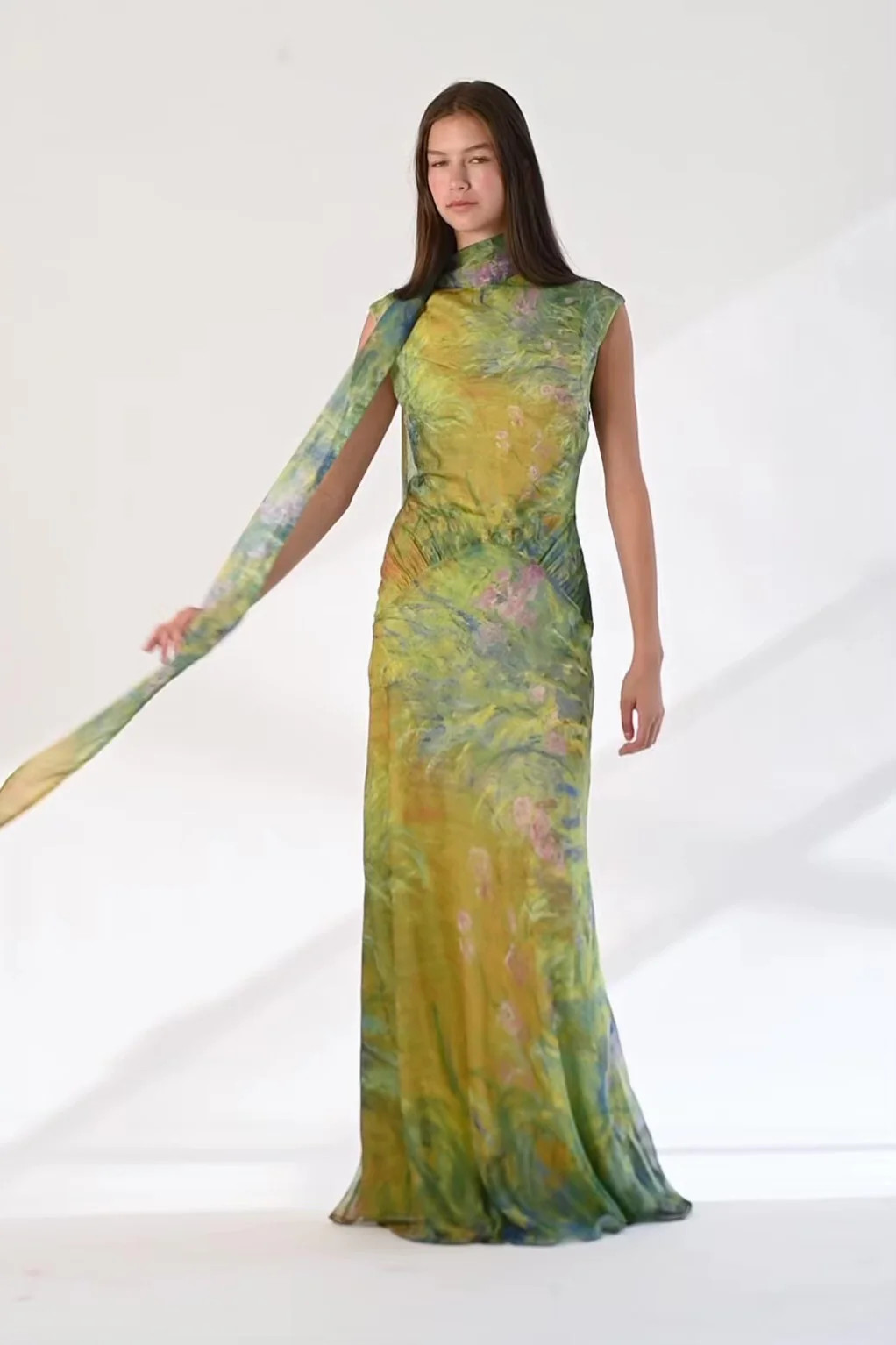 Irises Maxi Dress | Yellow The Label