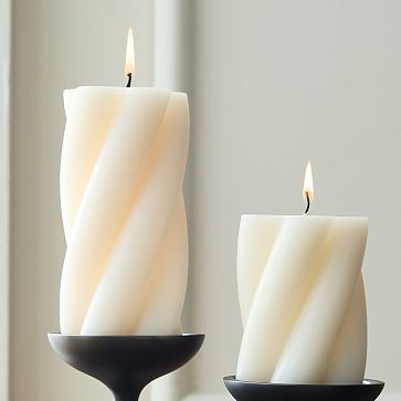 Chunky Twist Pillar Candles | West Elm (US)