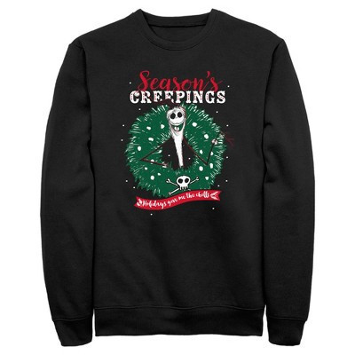 Men's The Nightmare Before Christmas Jack Season's Creepings  Sweatshirt - Black - Small | Target