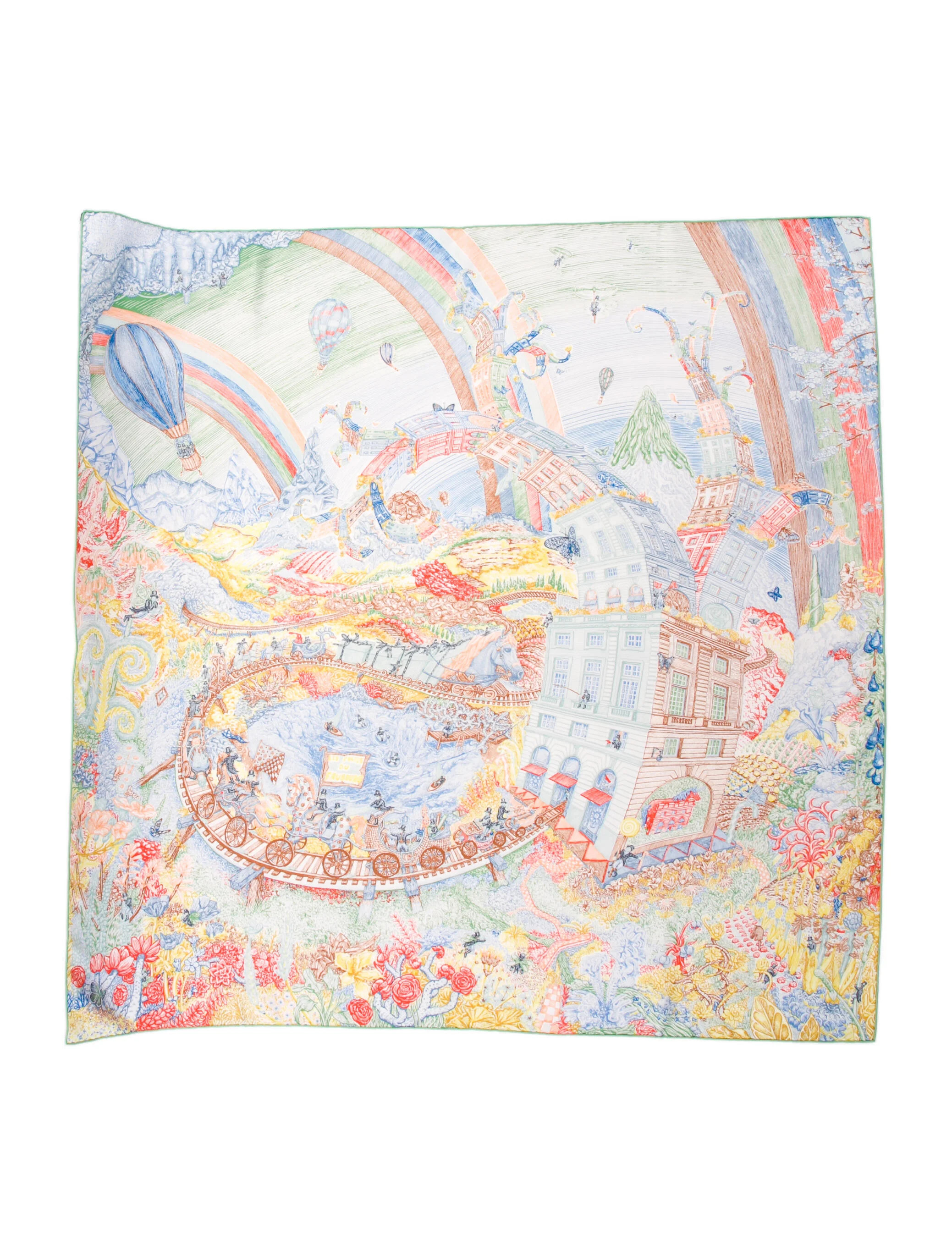Les Folies du Faubourg Silk Scarf w/ Tags | The RealReal