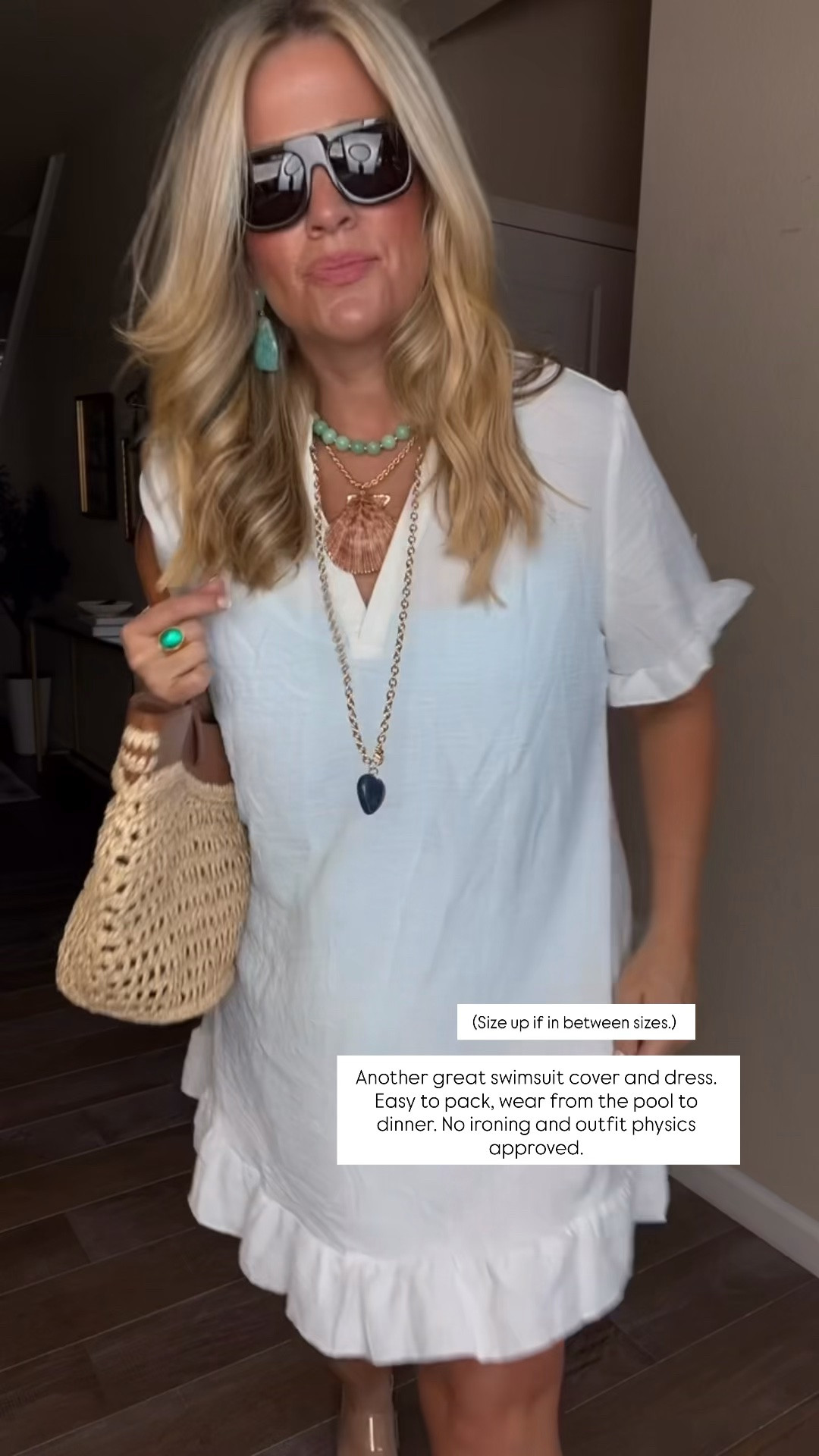 ✨Tap the bell, save and ❤️ for over 40 fashion, midlife style, midsize fashion and luxury looks for less. 

Love this dress and also is a swim cover...

👑 Helping you look good, feel good.-Lindsey Denver   Check back daily for belly-friendly style, confidence, and Outfit Physics™.

#LTKOver40 #LTKMidsize #LTKPlusSize