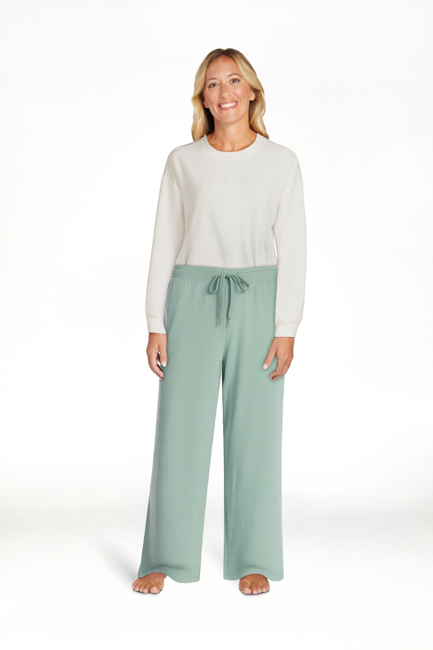 Joyspun Women's French Terry Knit Sleep Capri Pants, 25\u201d Inseam, Sizes XS-3X | Walmart (US)