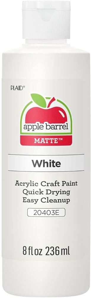 Apple Barrel Acrylic Paint in Assorted Colors (8 Ounce), 20403 White | Amazon (US)