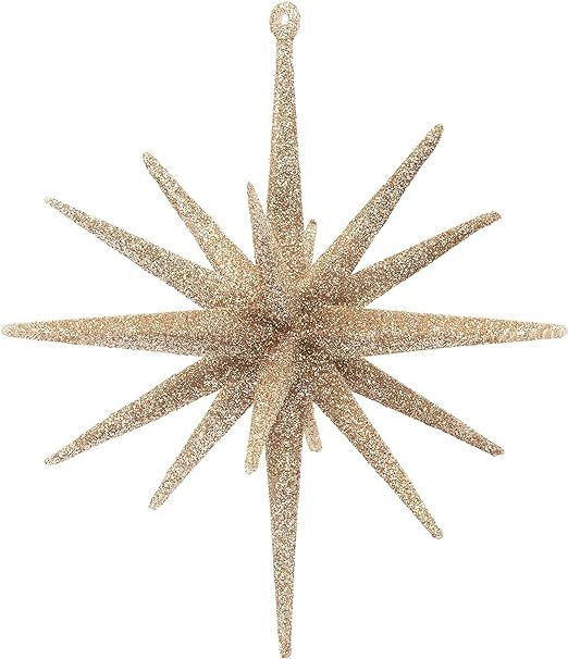 Amazon.com: KI Store Gold Star Ornaments 6-Inch Set of 4 Large Hanging Christmas Tree Decoration ... | Amazon (US)