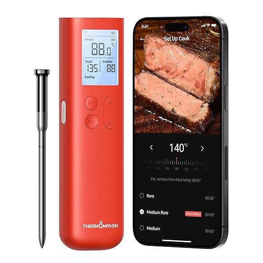 Smart Bluetooth Wireless Meat Thermometer, 10X Enhanced Sub-1G Signal and Stability, Standalone D... | Amazon (US)