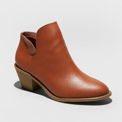 Women's Indie Faux Leather Heeled Bootie - Universal Thread™ | Target