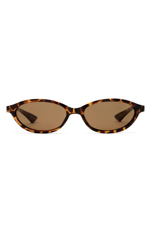 Le Specs Duskfall 55mm Oval Sunglasses in Tort /Brown Mono at Nordstrom | Nordstrom