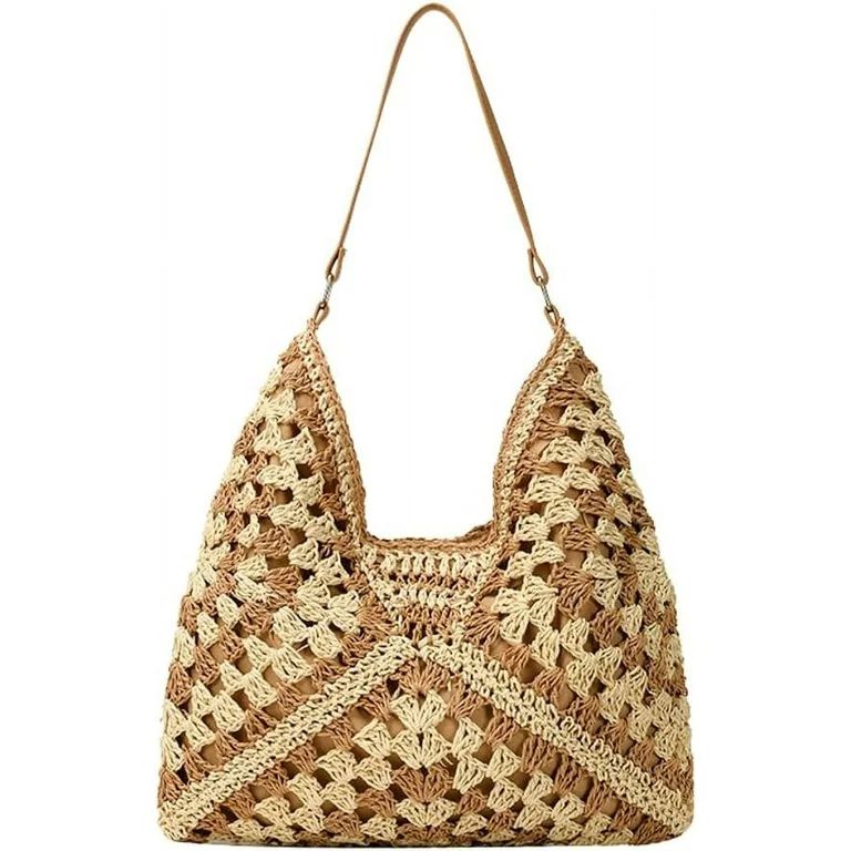 Straw Hobo Bags for Women Vintage Shoulder Bag Everything Tote Bag Designer Beach Bag Holiday Wor... | Walmart (US)