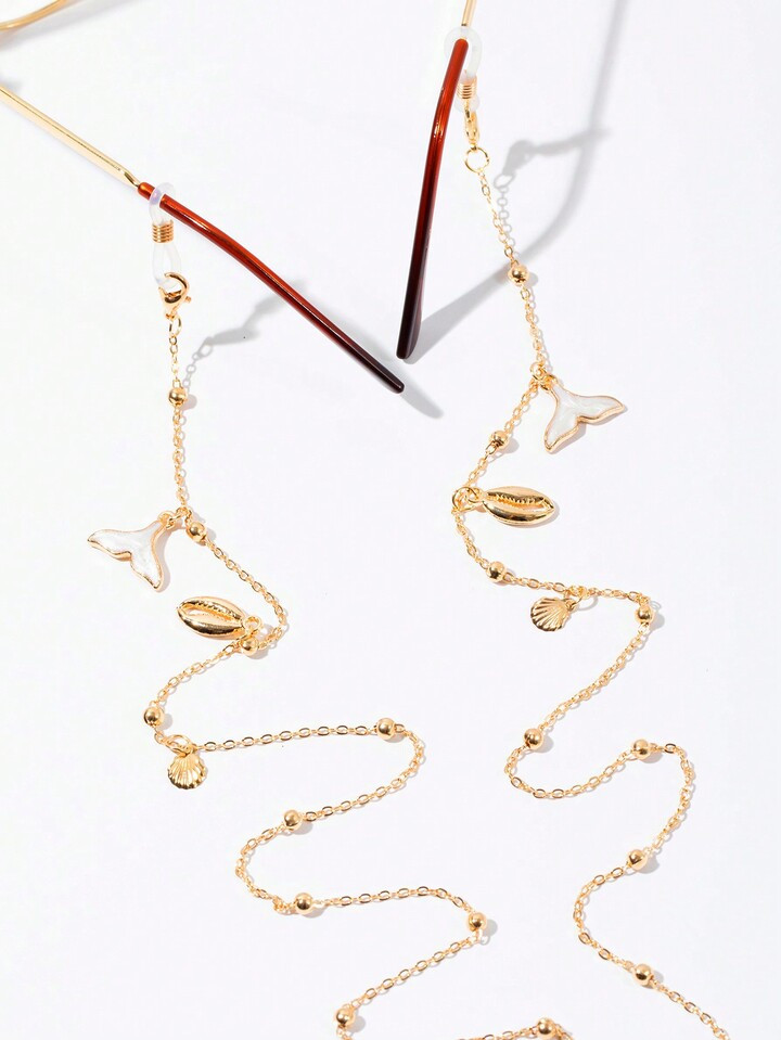 1pc Fashionable Vacation Style, Ocean Element Metal Eyewear Chain, Sunglasses Anti Slip Chain, Si... | SHEIN