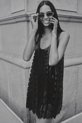 Maeve Faux Leather Sleeveless Swing Dress | Anthropologie (US)